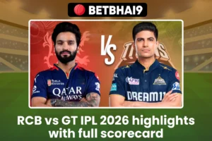 RCB vs GT IPL 2026 highlights with full scorecard