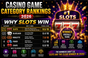 Casino Game Category Rankings 2026: Why Slots Win