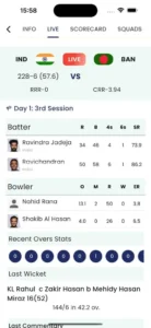 Live Cricket Score Today: Ball-by-Ball Updates, Scorecard & Match Commentary