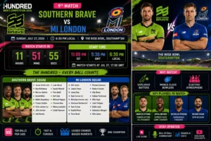 Southern Brave vs MI London 9th Match 2026 – Live Score & Updates