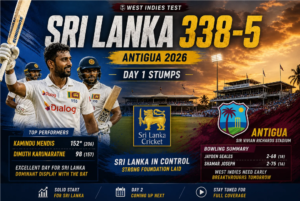 West Indies vs Sri Lanka, 2nd Test, Sri Lanka Tour of West Indies 2026